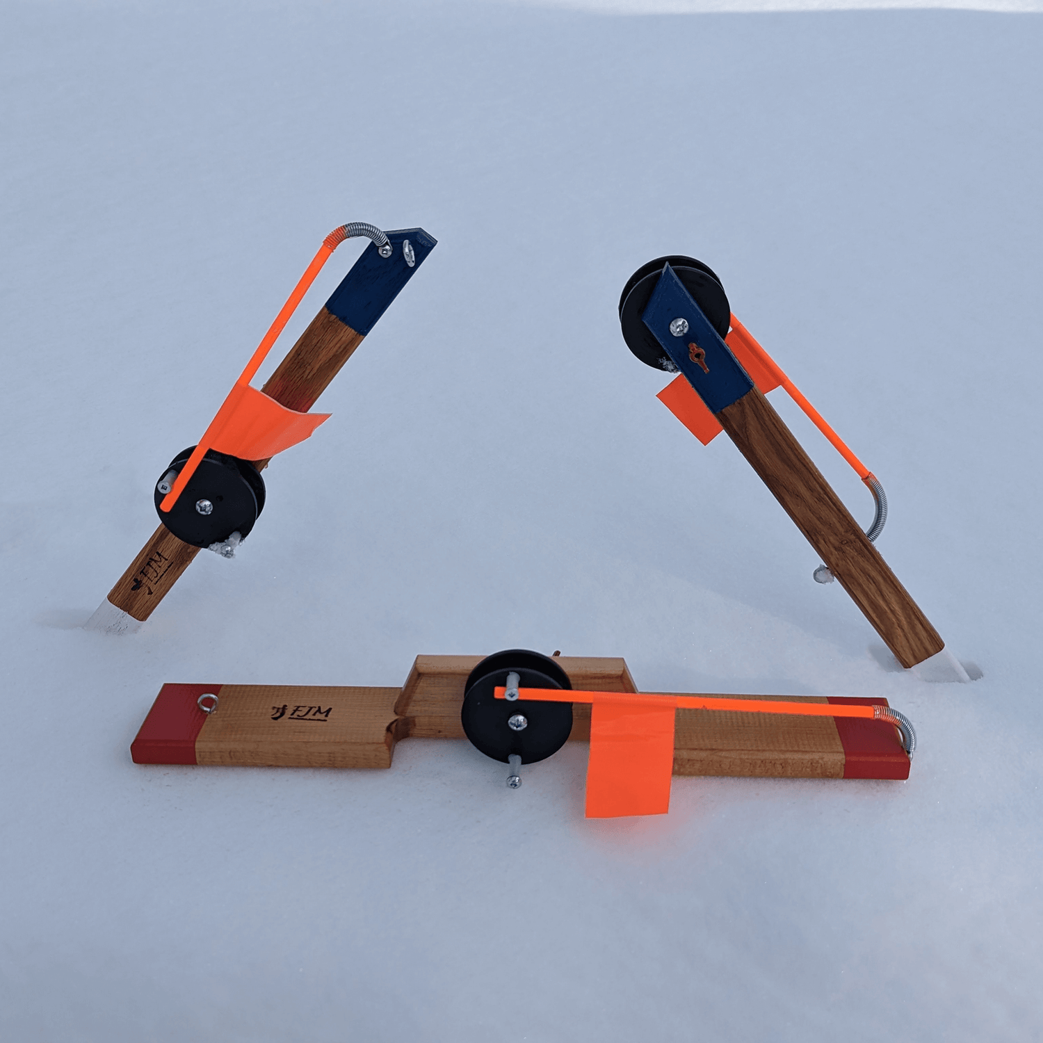 Brimbales à drapeau pour la pêche sur la glace