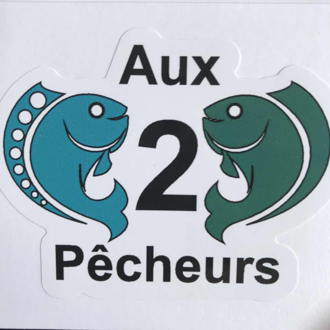 autocollant Aux 2 Pêcheurs 3 po x 3 po