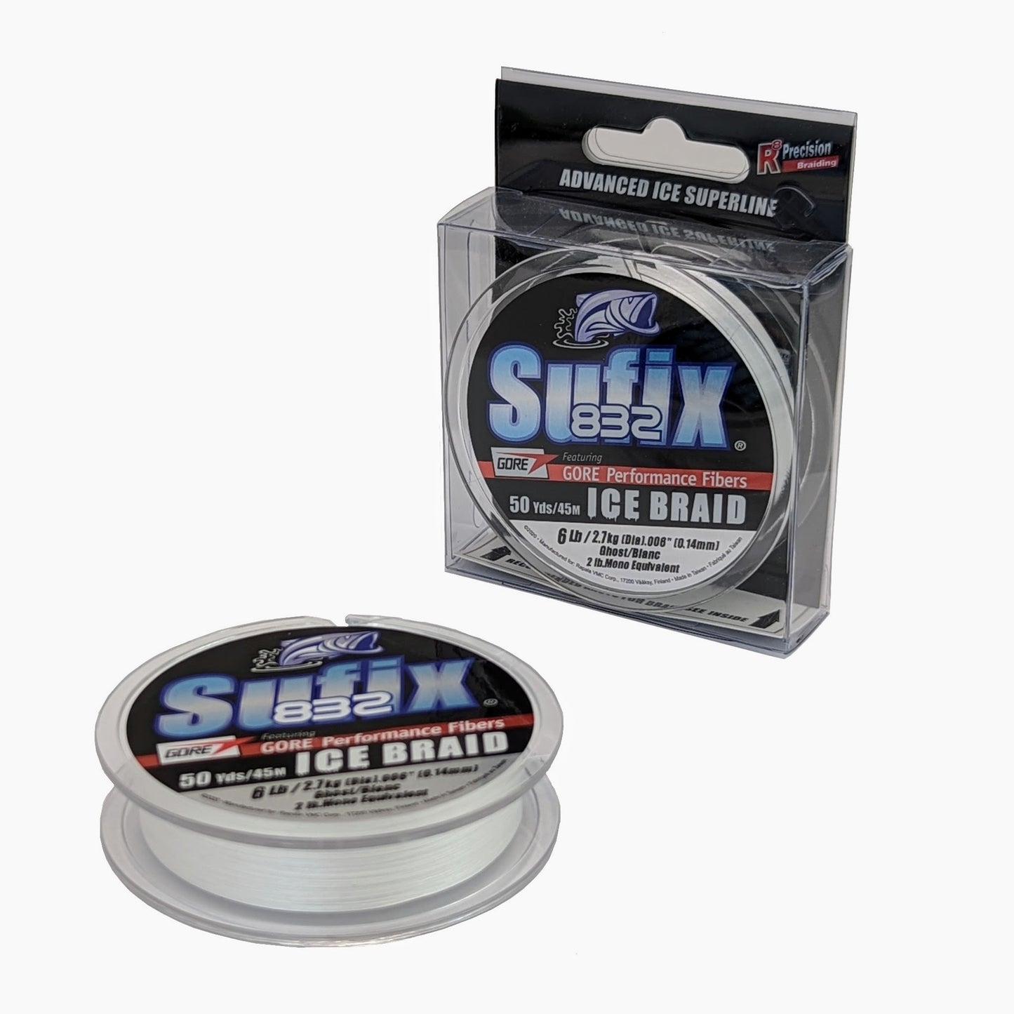 Sufix 832 Advanced Ice Braid - Fil tressé pour pêche sur glace