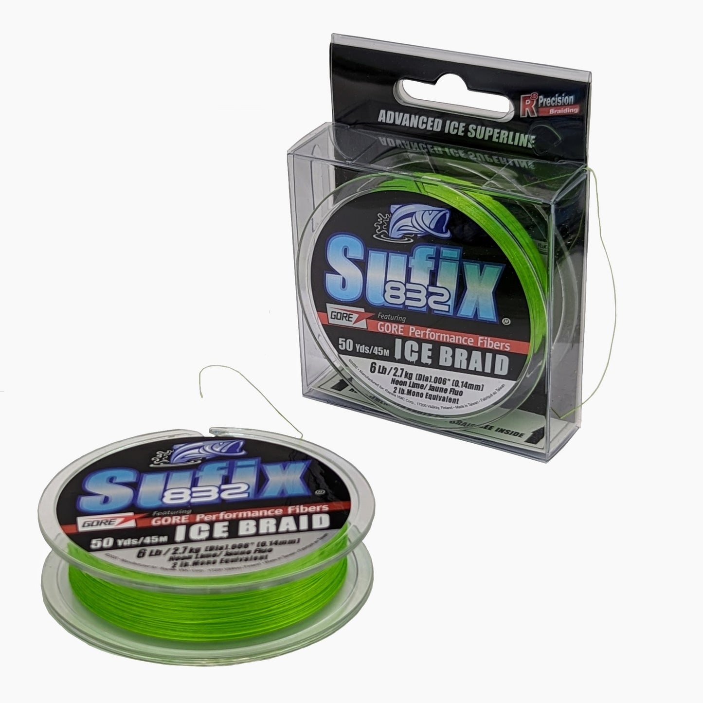 Sufix 832 Advanced Ice Braid - Fil tressé pour pêche sur glace