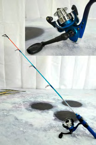 HT Ice Blue Jig Stik Combo 30" with reel Ice Blue 2/BB infinite anti-reverse Med action